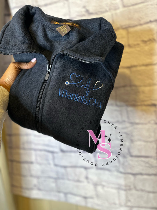 Personalized Healthcare Embroidered Fleece Jacket