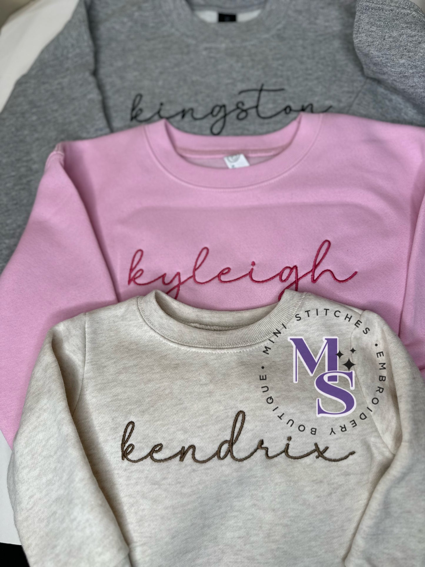 Mini Youth Script Sweatshirts